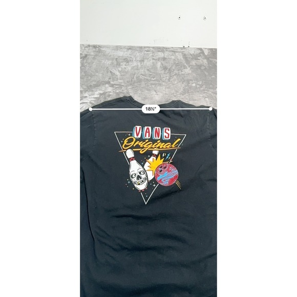 Vans T Shirt Mens XL Black Original Classic Style Short Sleeve Crew Neck EUC - Picture 8 of 9